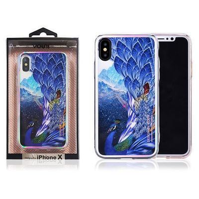Vouni iPhone X Mirror Flower Case, Blue