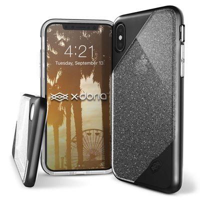 X-Doria iPhone X Revel Lux, Black Glitter
