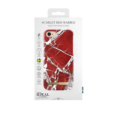 iDeal Of Sweden iPhone 8 Fashion Case S/S 2018, Scarlet Red Marble