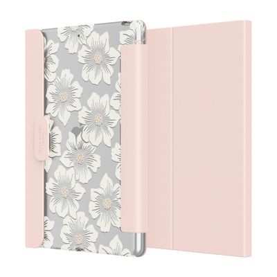 KSNY iPad 7/8/9 10.2 Protective Folio, Hollyhock/Blush/Cream/Clear/Blush L