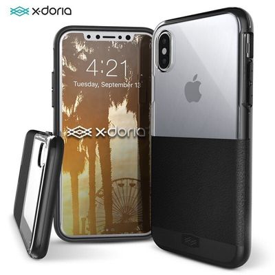 X-Doria iPhone Xs Dash, Black Leather