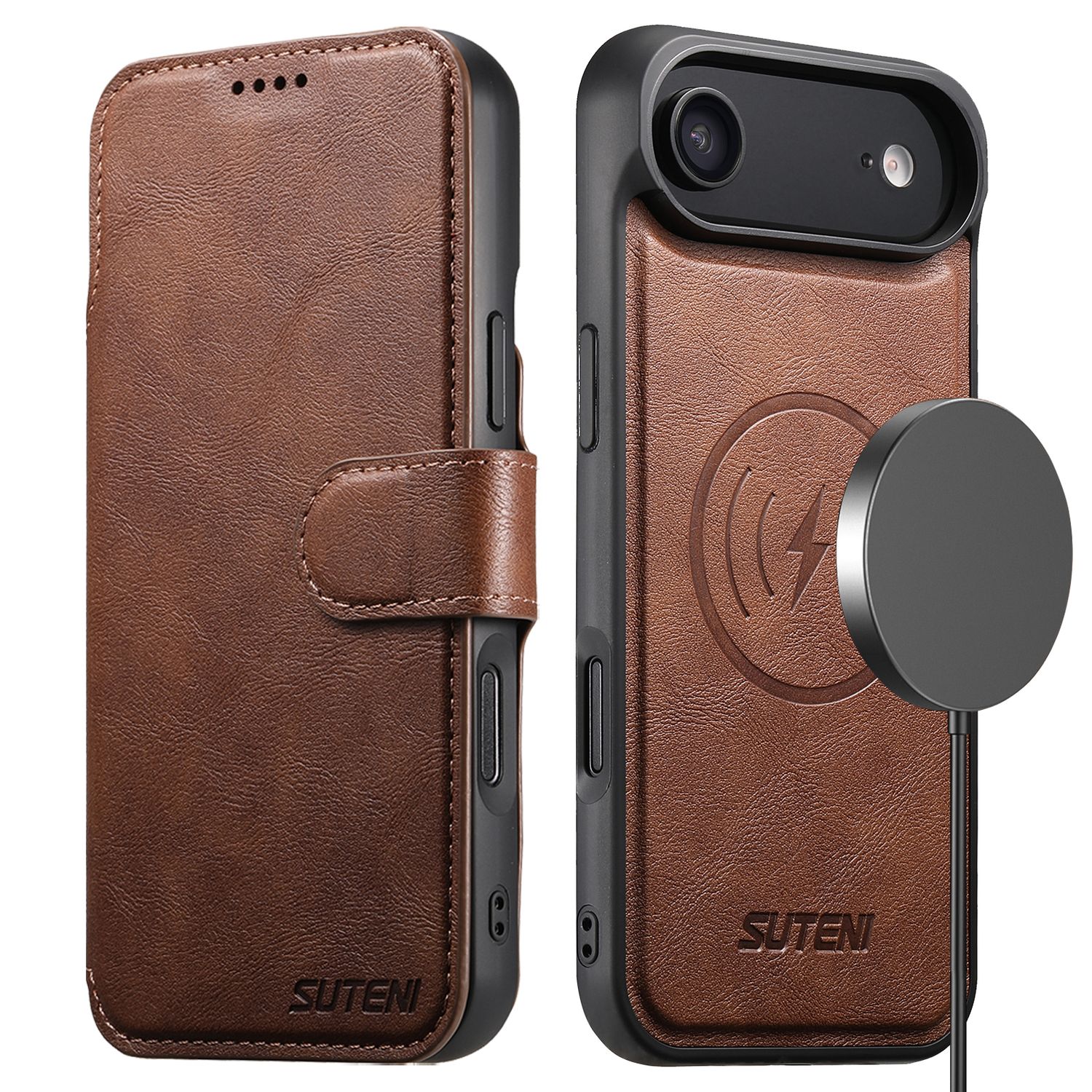 TDG KDS iPhone 17 Air Q5 Flip Case, Brown