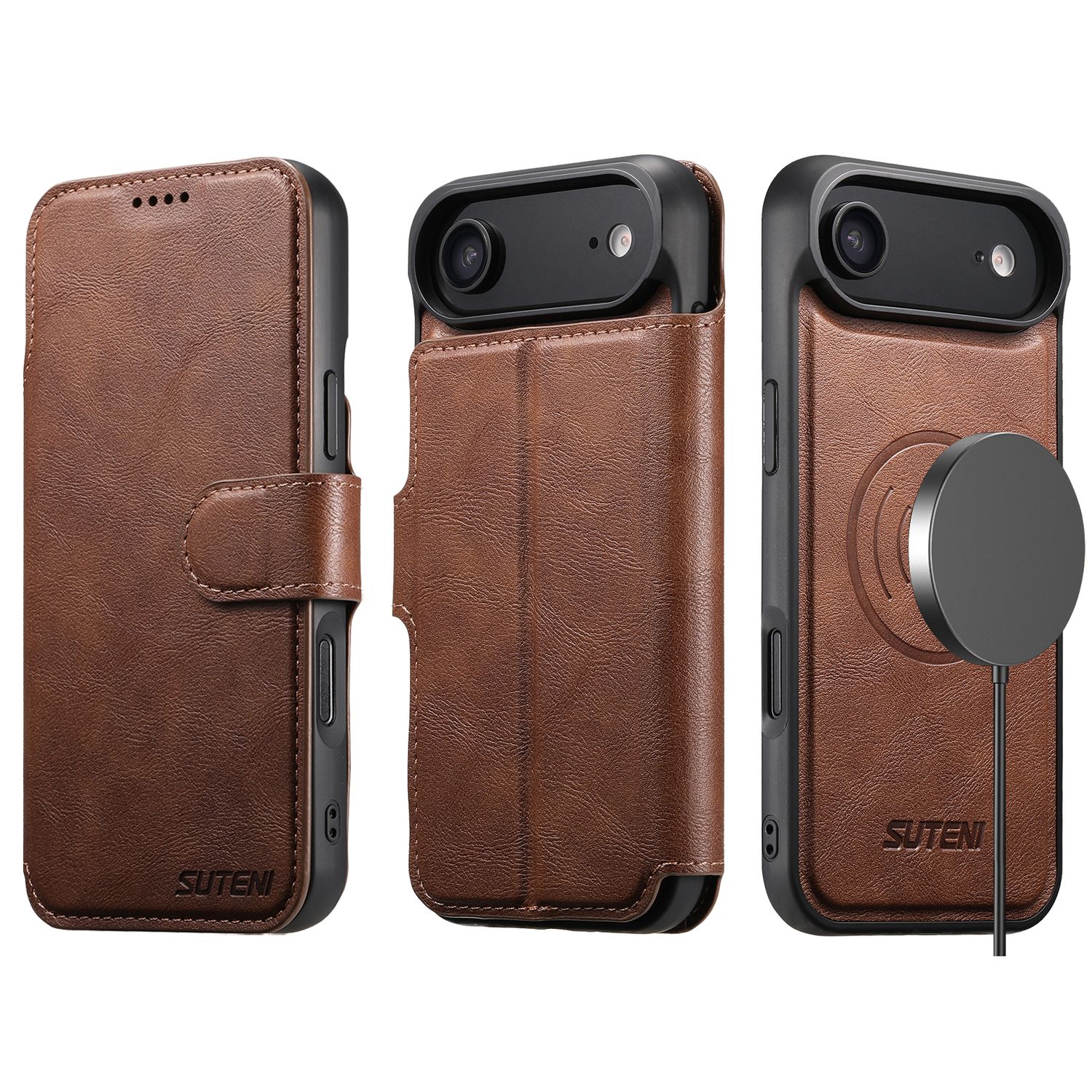 TDG KDS iPhone 17 Air Q5 Flip Case, Brown