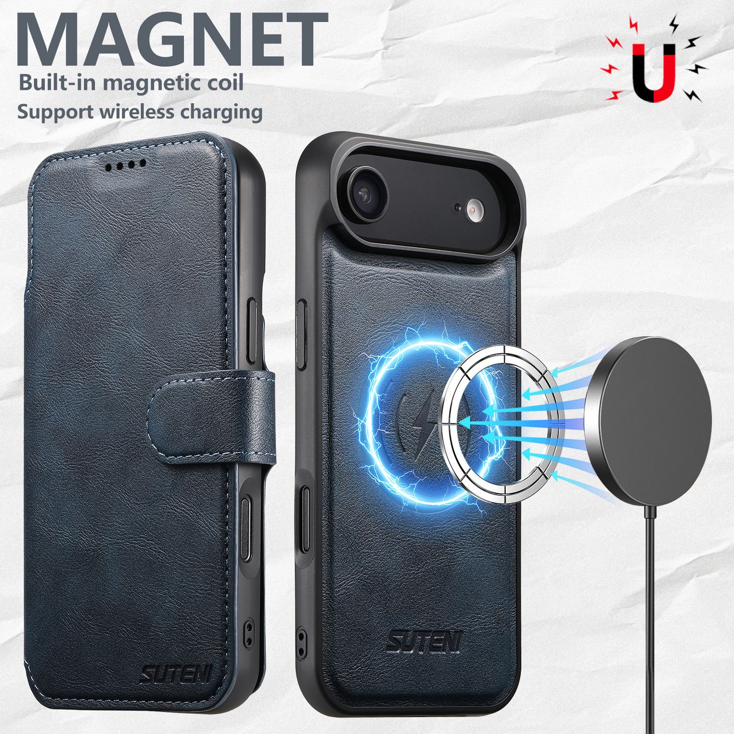 TDG KDS iPhone 17 Air Q5 Flip Case, Blue