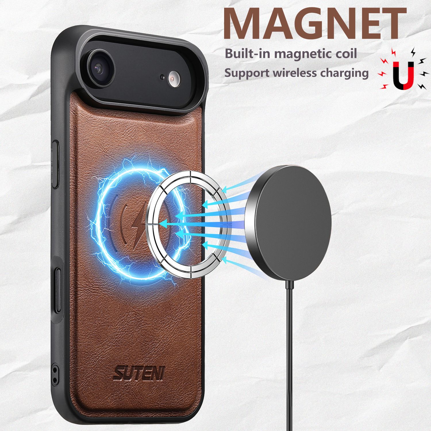 TDG KDS iPhone 17 Air Q5 Flip Case, Brown