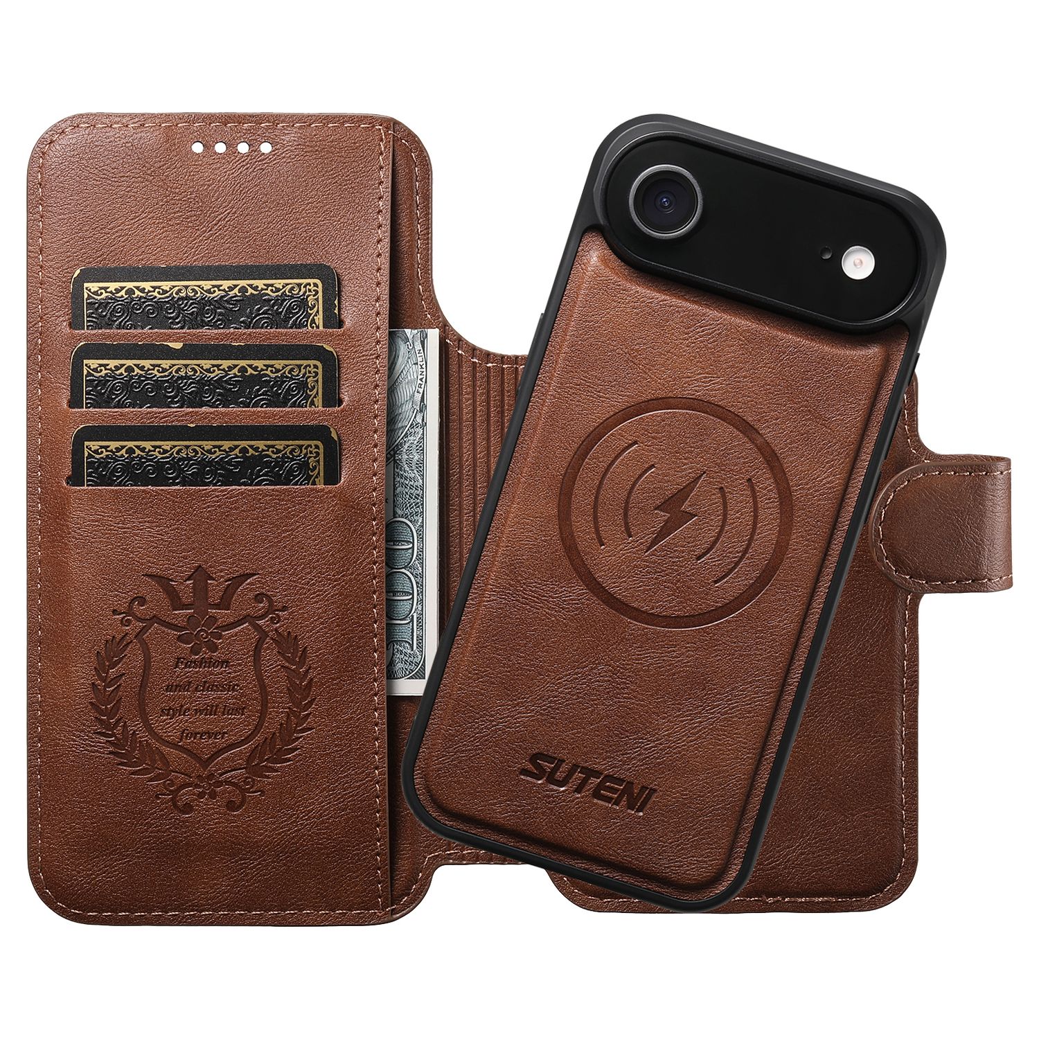 TDG KDS iPhone 17 Air Q5 Flip Case, Brown
