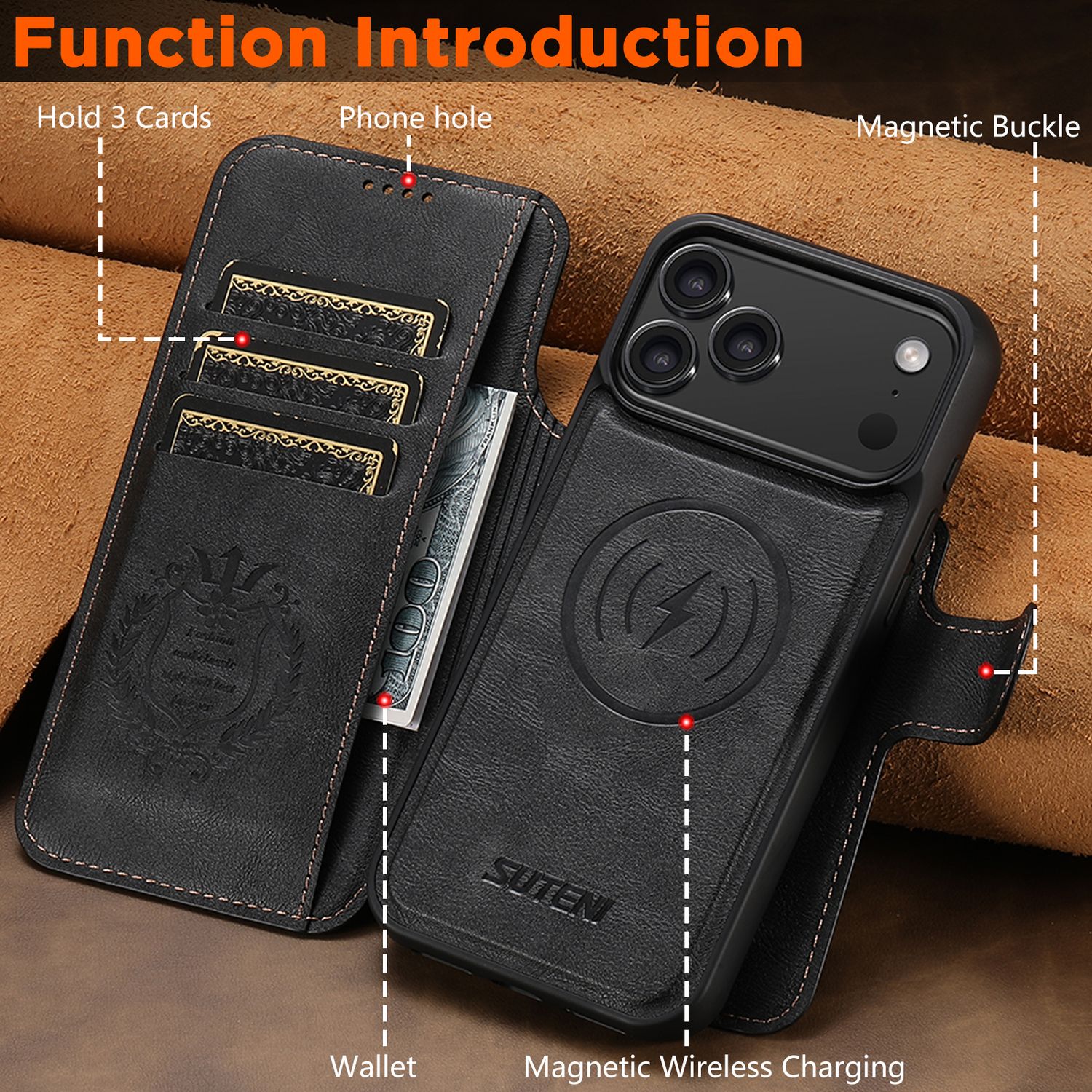 TDG KDS iPhone 17 Pro Max Q5 Flip Case, Black