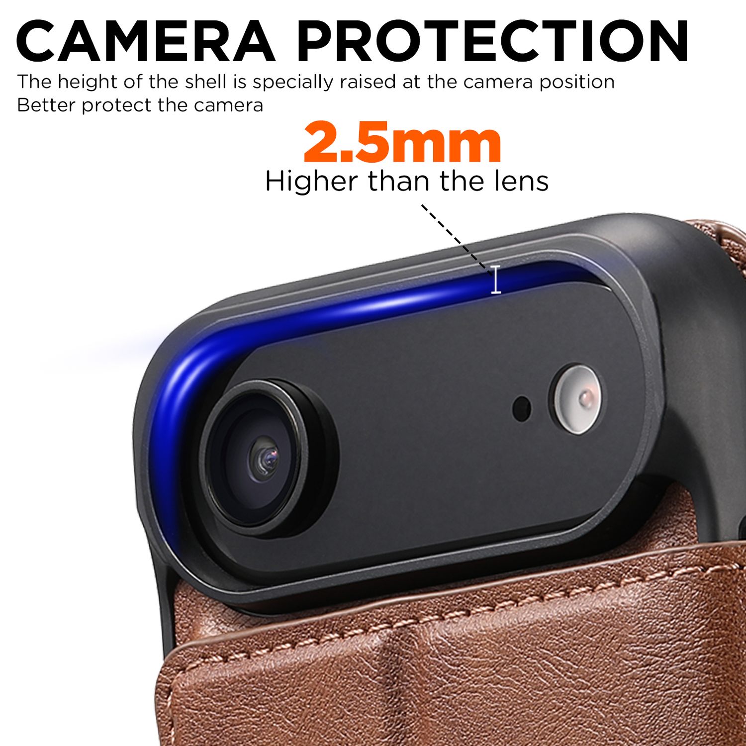 TDG KDS iPhone 17 Air Q5 Flip Case, Brown