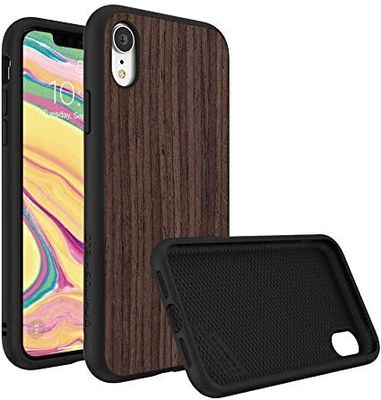 RhinoShield iPhone XR SolidSuit Wood, Dark Walnut/Black