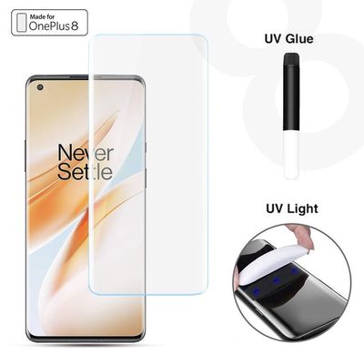 126808-Komass OnePlus 8 6.55&quot; Tempered Glass, 3D UV Clear