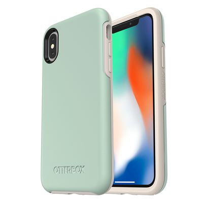 OtterBox iPhone X Symmetry Series, Muted Waters (Surf/Silver)