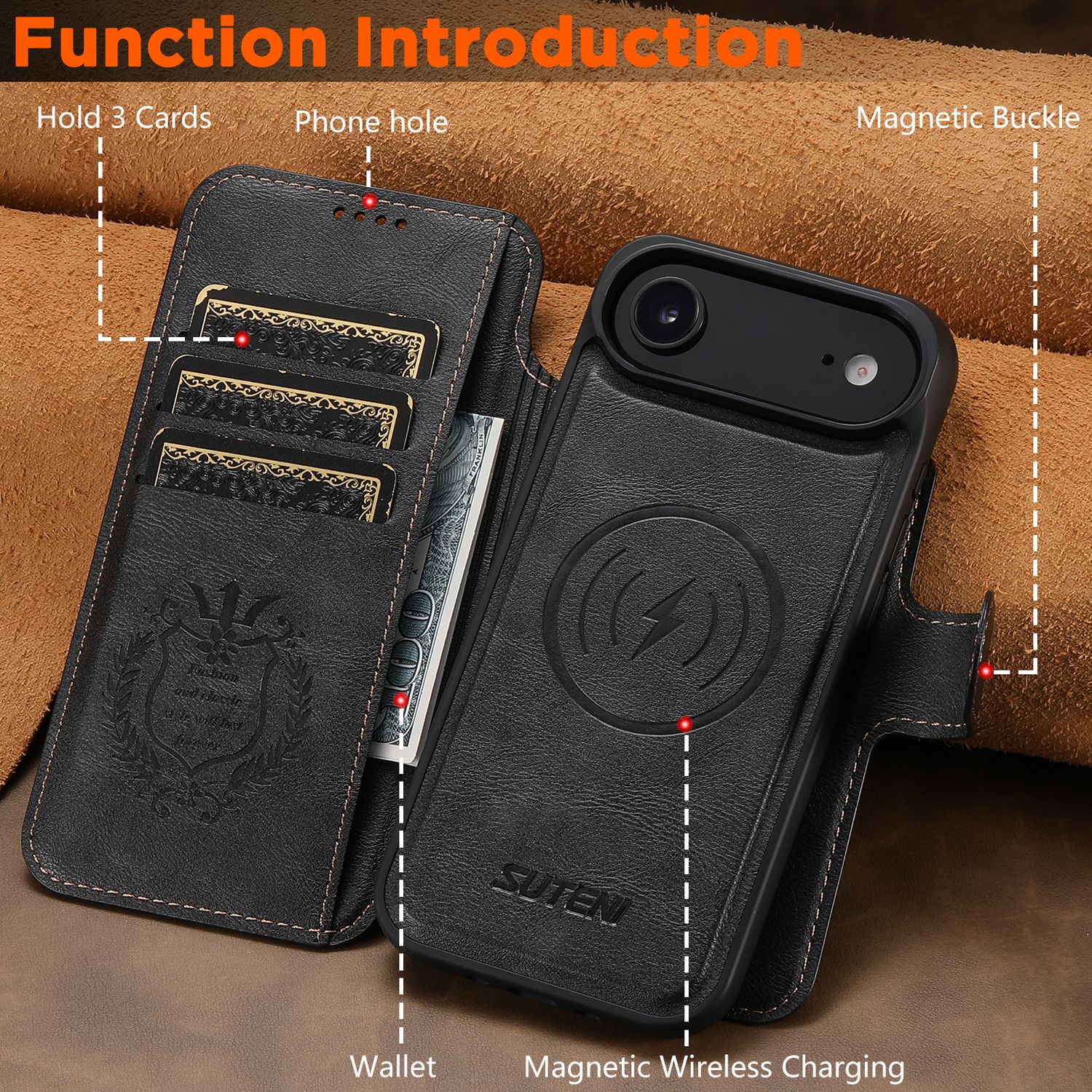 TDG KDS iPhone 17 Pro Q5 Flip Case, Black