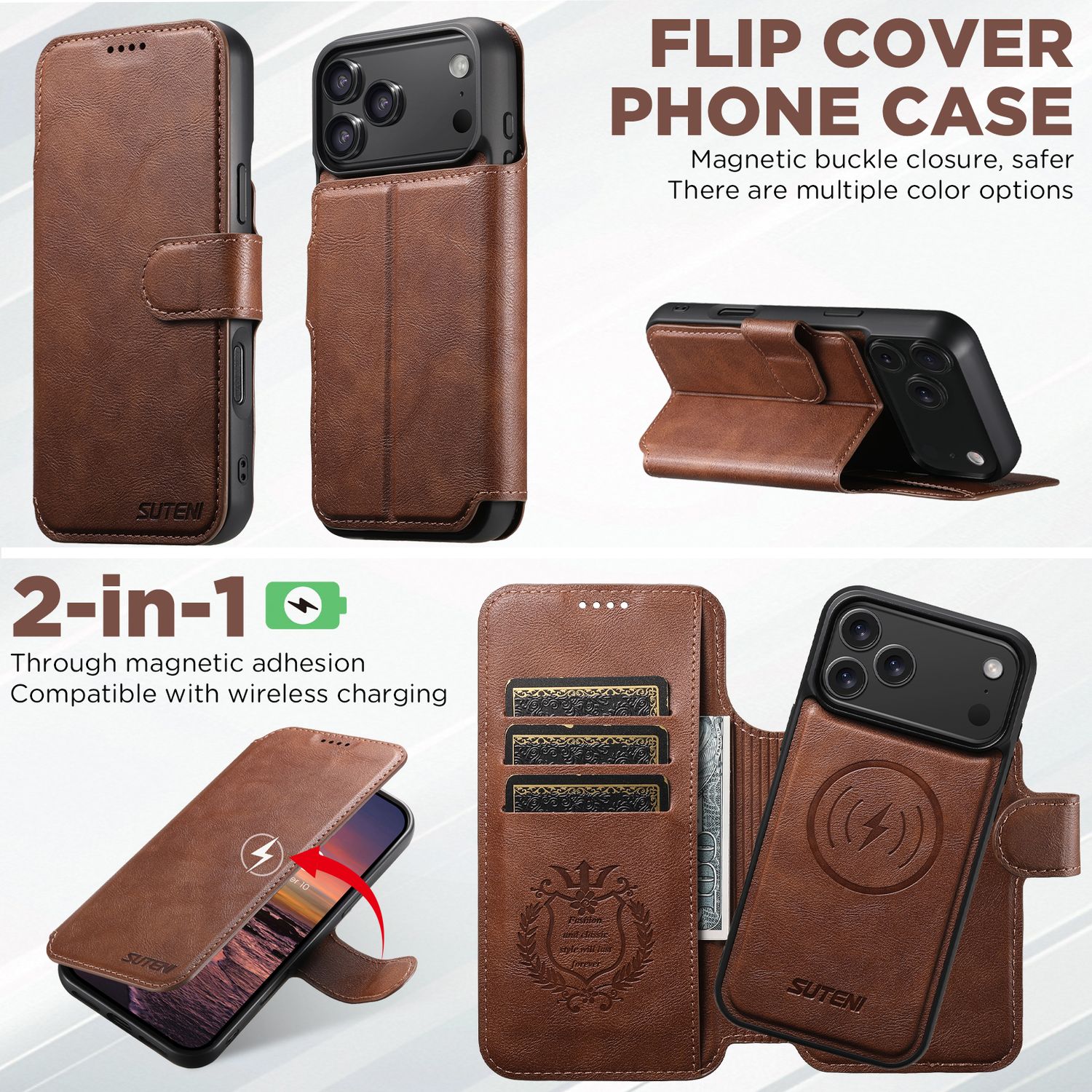 TDG KDS iPhone 17 Pro Max Q5 Flip Case, Brown