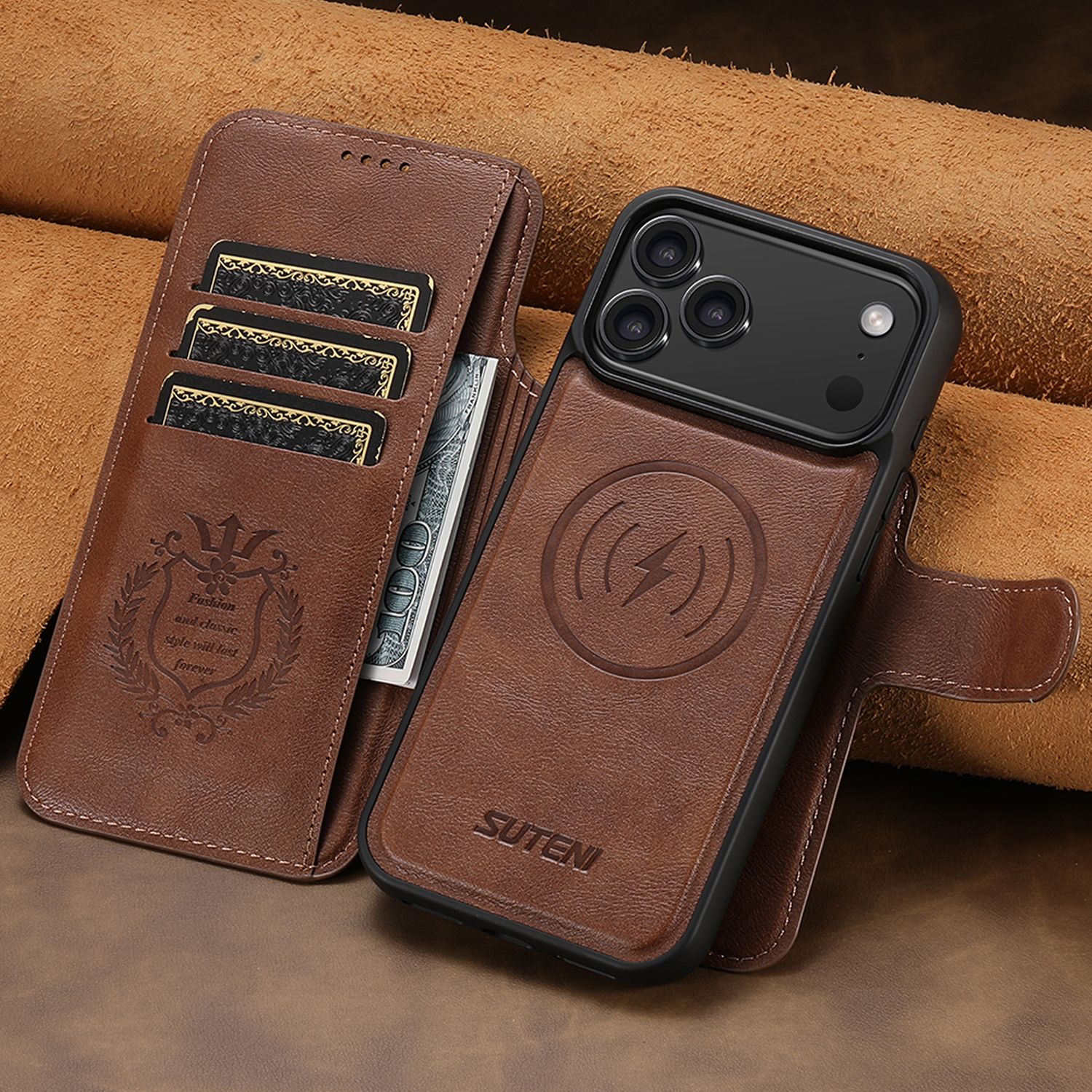 TDG KDS iPhone 17 Pro Max Q5 Flip Case, Brown