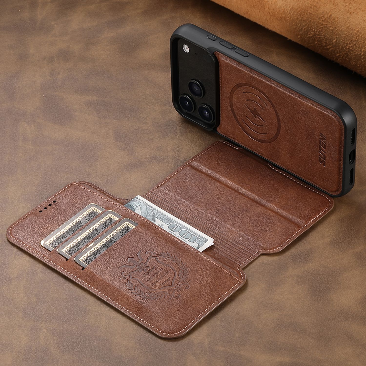TDG KDS iPhone 17 Pro Max Q5 Flip Case, Brown