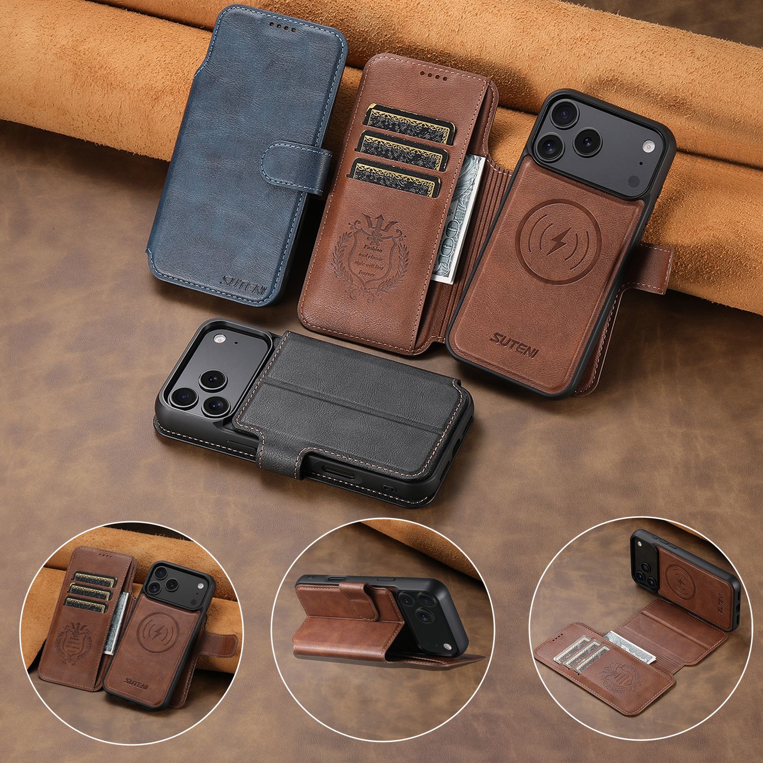 TDG KDS iPhone 17 Pro Max Q5 Flip Case, Brown