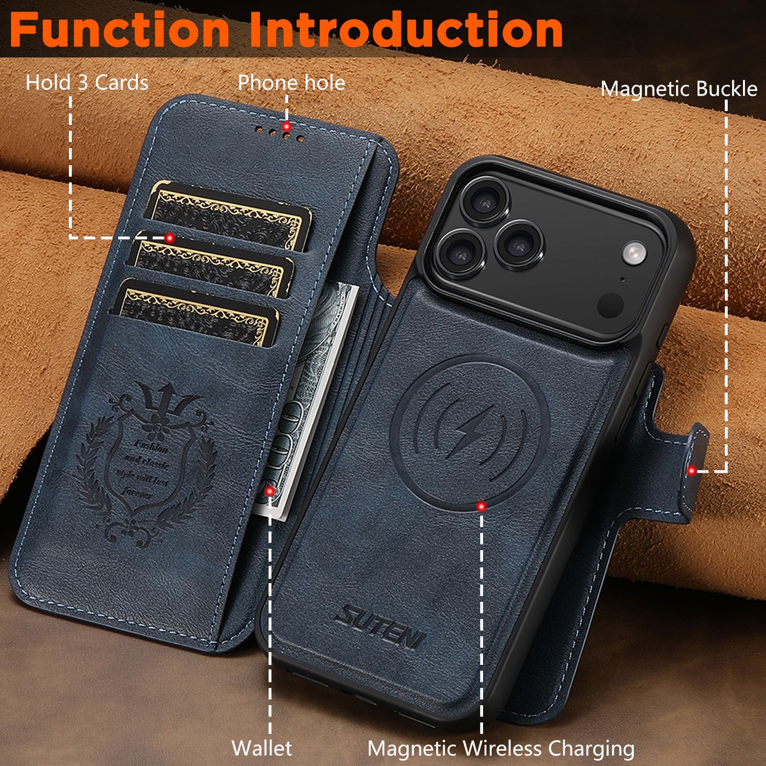 TDG KDS iPhone 17 Pro Q5 Flip Case, Blue