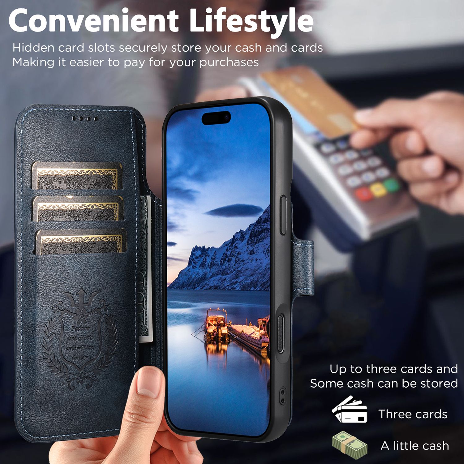 TDG KDS iPhone 17 Pro Q5 Flip Case, Blue