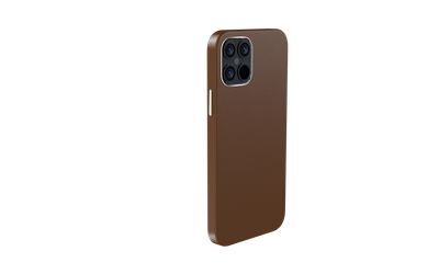 Comma iPhone 12 / iPhone 12 Pro Royal Leather Case, Brown