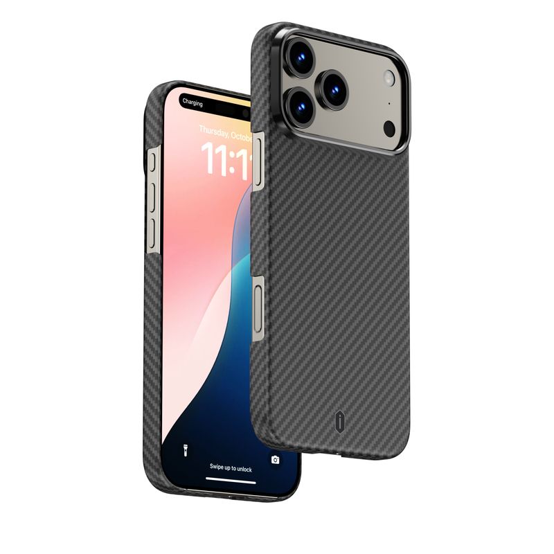 WiWU iPhone 17 Pro Max Aramid Air Case, Black