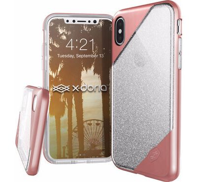 X-Doria iPhone X Revel Lux, Rose Gold Glitter