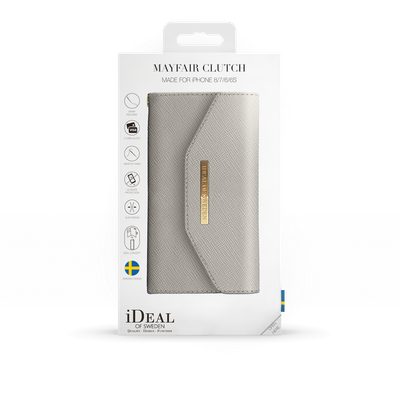 iDeal Of Sweden iPhone 8 Mayfair Clutch, Light Grey