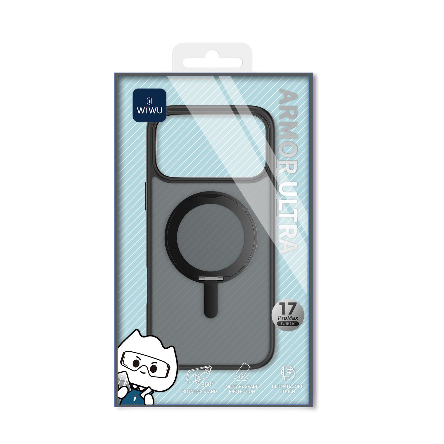 WiWU iPhone 17 Pro Armor Ultra Case, Black