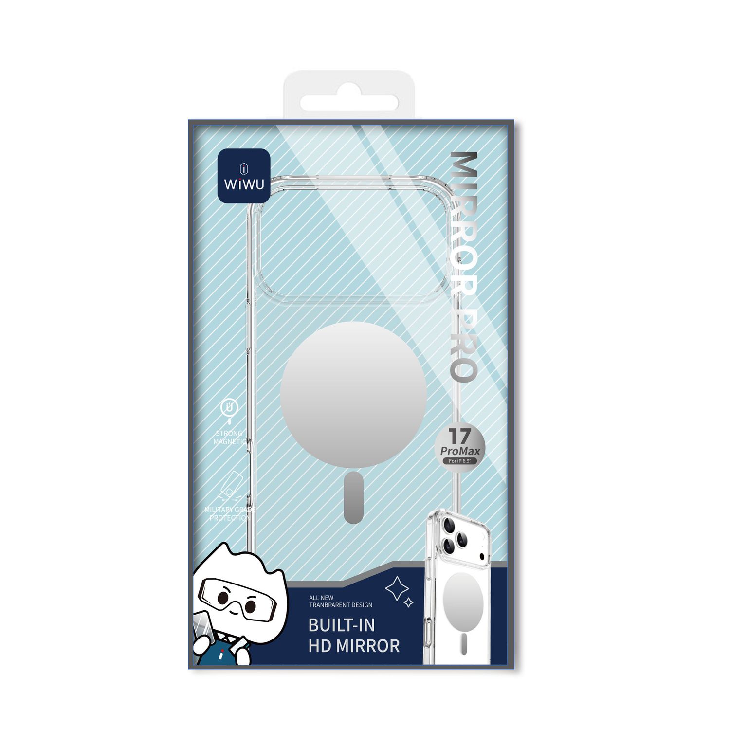 WiWU iPhone 17 Pro Max Mirror Pro Case, Clear