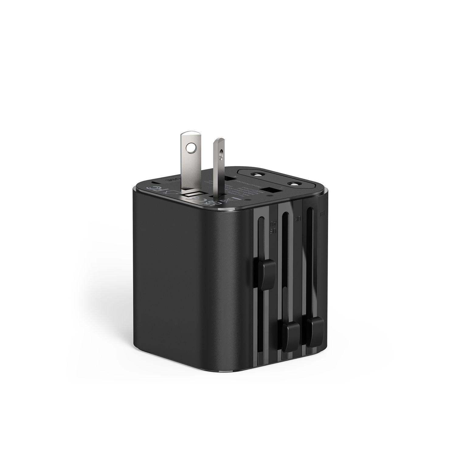 WiWU Wi-UA005 GaN Universal Plug Adapter, Black