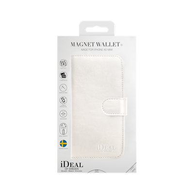 iDeal Of Sweden iPhone Xs Max Magnet Wallet+, White