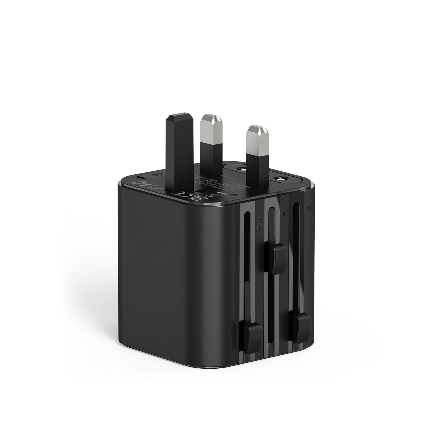 WiWU Wi-UA005 GaN Universal Plug Adapter, Black
