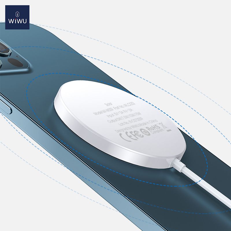 WiWU W009 Magnetic Wireless Charger, White