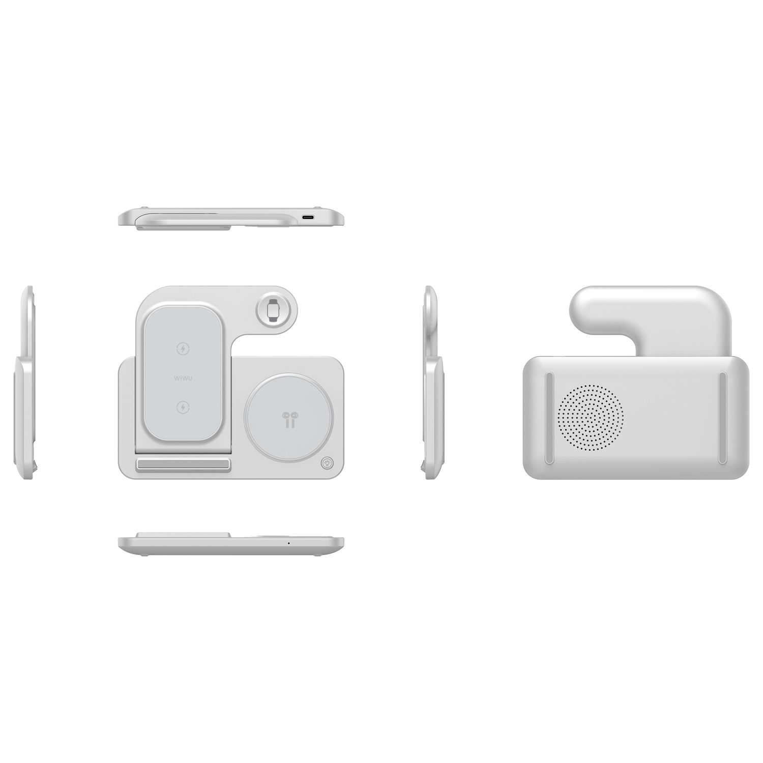 WiWU W020 3 in 1 Wireless Charger, White