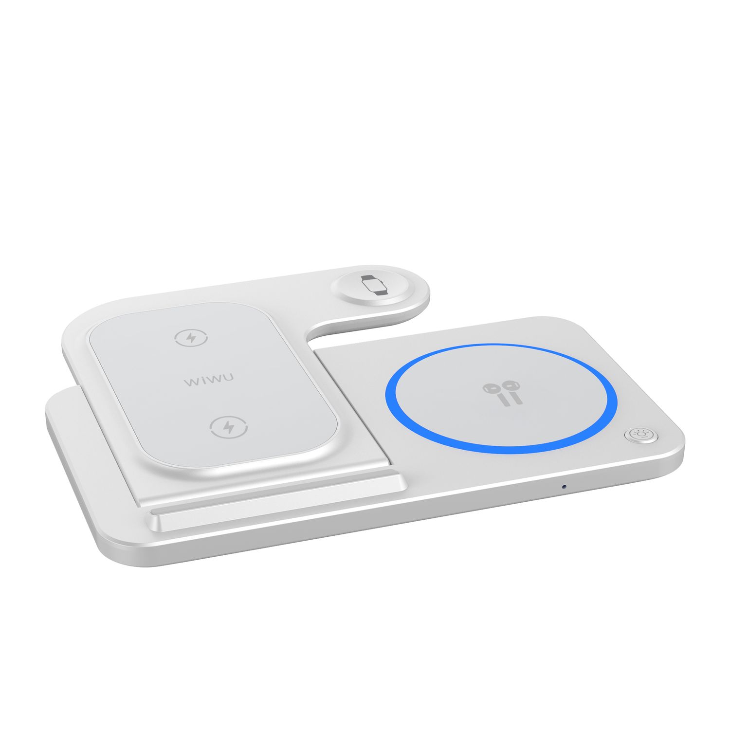 WiWU W020 3 in 1 Wireless Charger, White