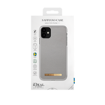 iDeal Of Sweden iPhone 11 Fashion Case Saffiano, Light Grey