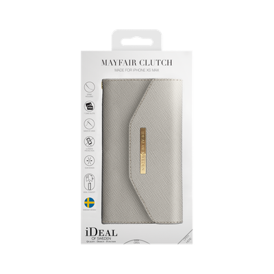 iDeal Of Sweden iPhone Xs Max Mayfair Clutch, Light Gray