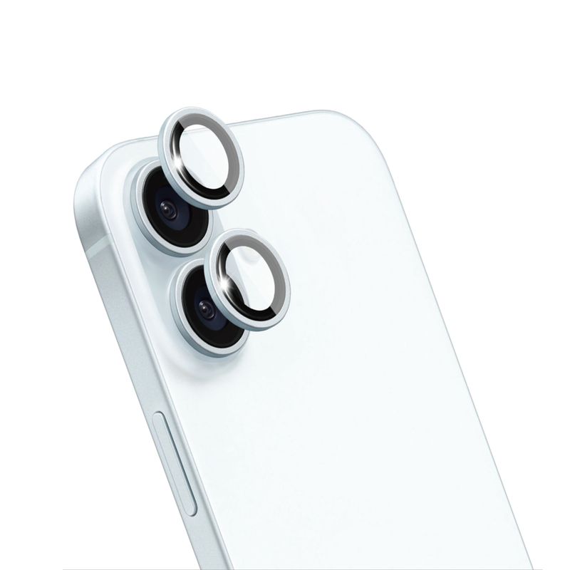 TDG KuzGuard iPhone 17 Glitter Lens, Diamond Silver