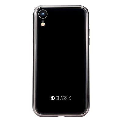 560147-SwitchEasy iPhone XR Glass X TPU+Glass Case, Black