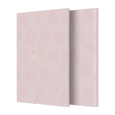 KSNY iPad 7/8/9 10.2 Envelope Folio, Reverse Hollyhock/Pale Vellum PU/Gold