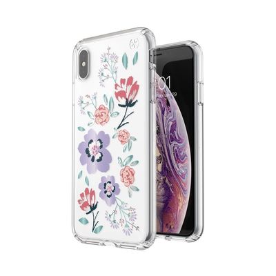 Speck iPhone Xs Max Presidio Clear Print, Canopy Floral Lavender/Clear