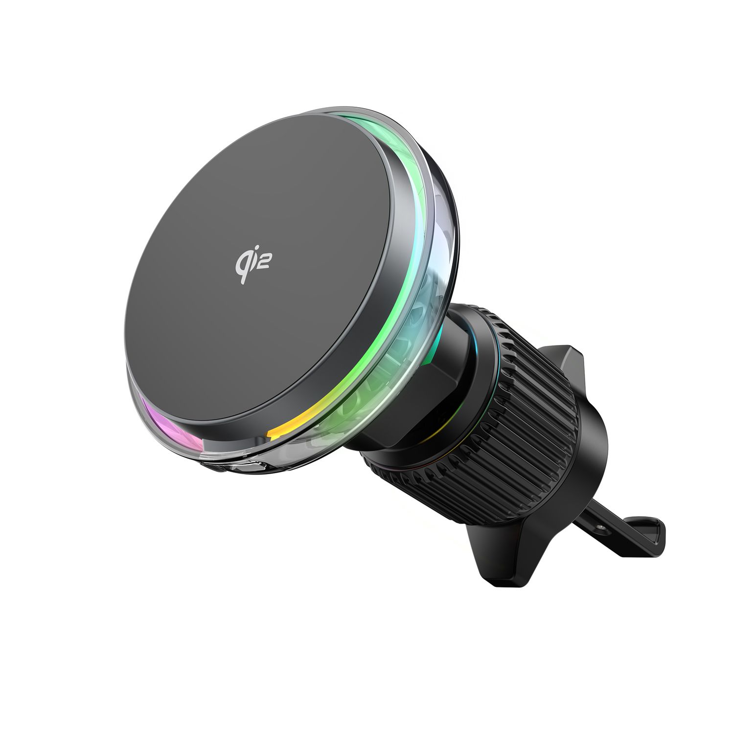 WiWU CH324 Aurora Wireless Car Charger, Black