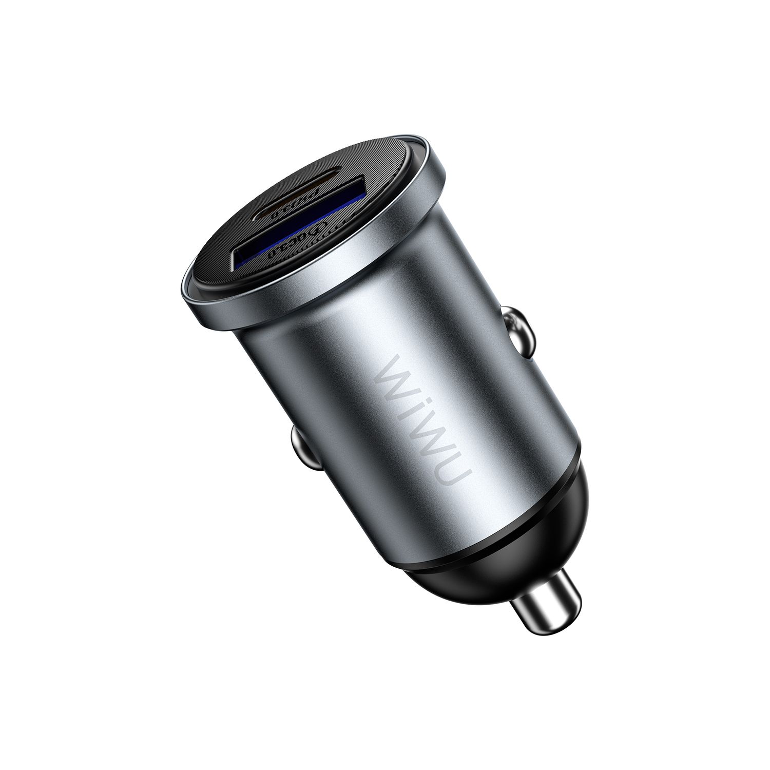 WiWU CC30 Nano Lite 1A1C Car Charger 35W, Grey