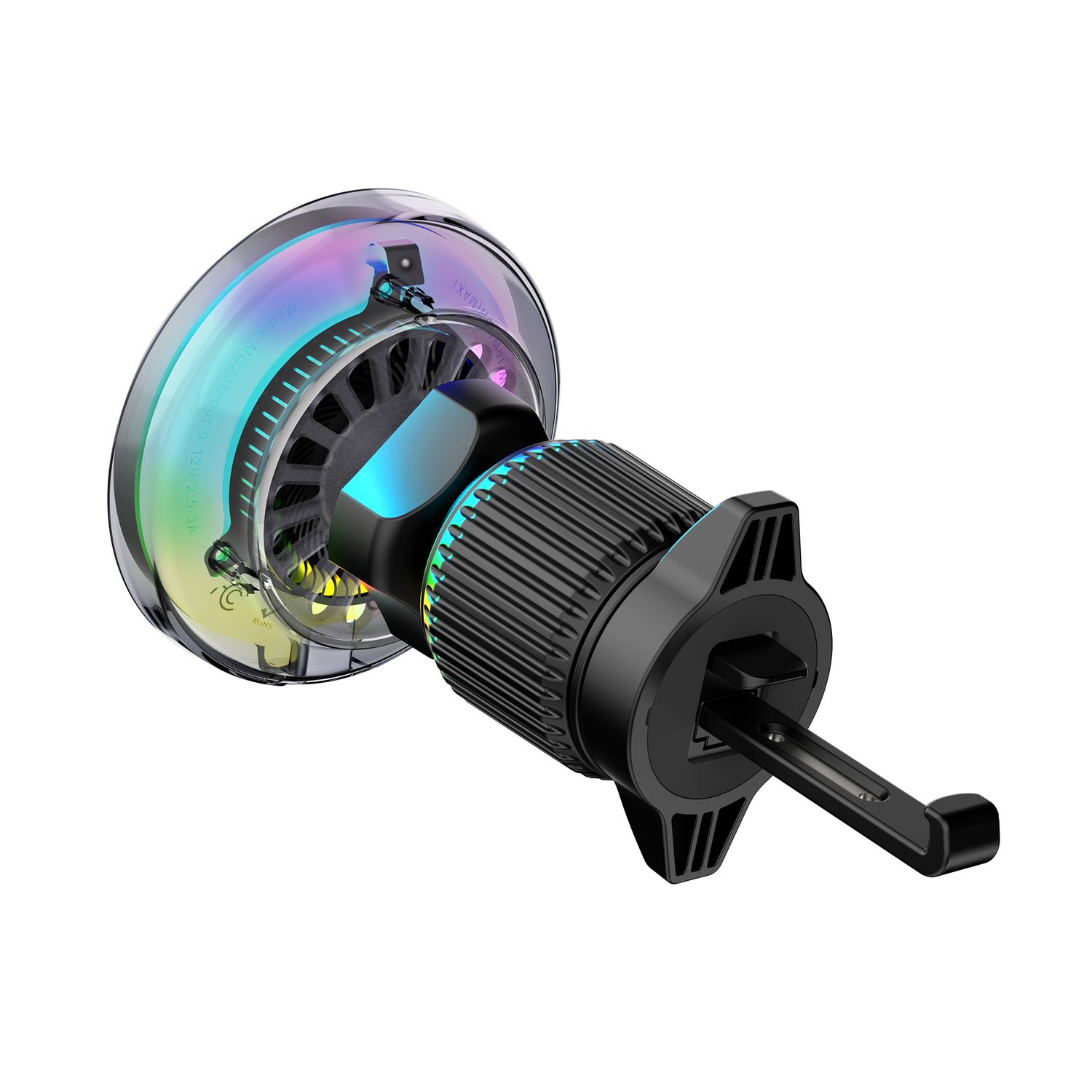 WiWU CH324 Aurora Wireless Car Charger, Black