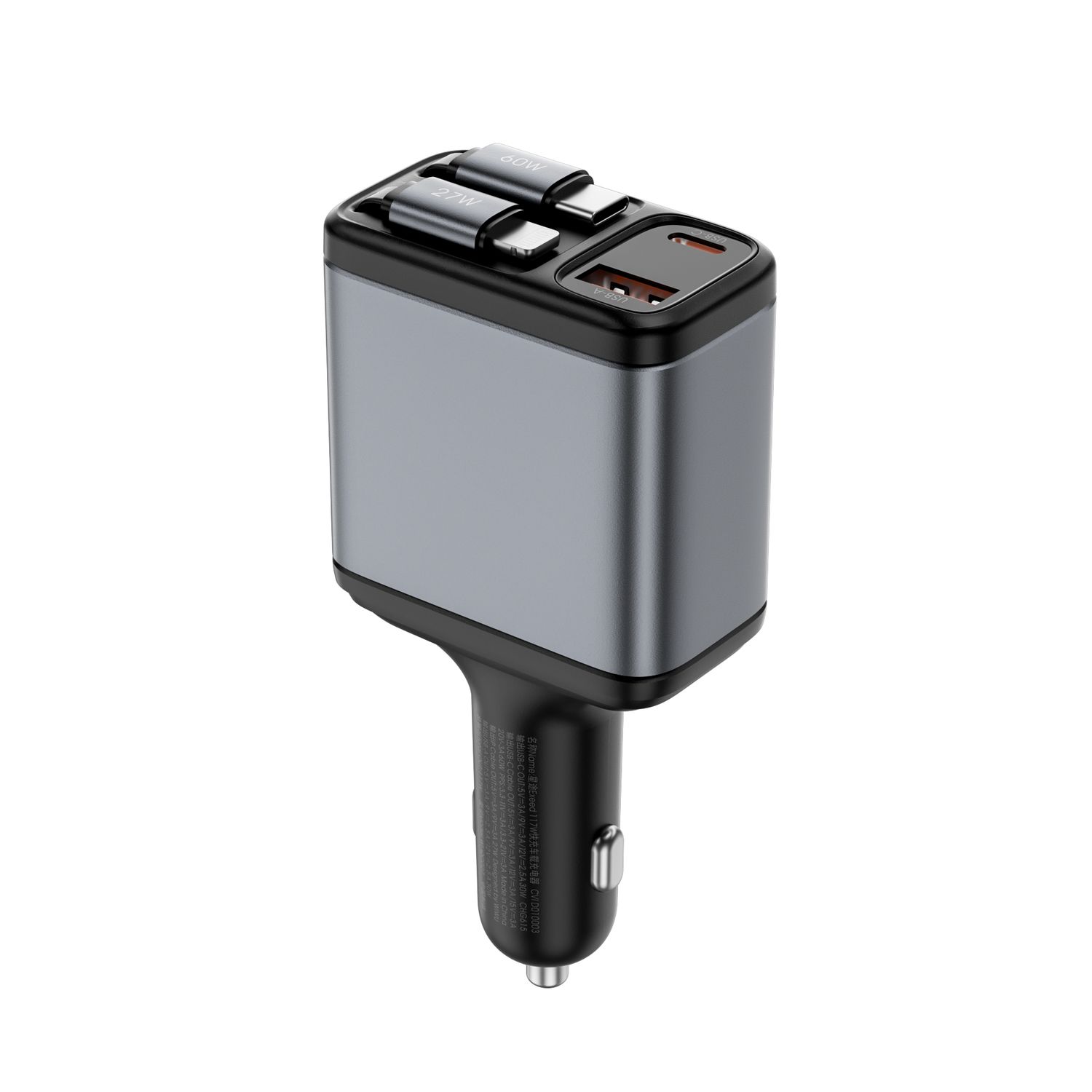 WiWU QC027 Exceed 2C1A1L Fast Car Charger, Tarnish