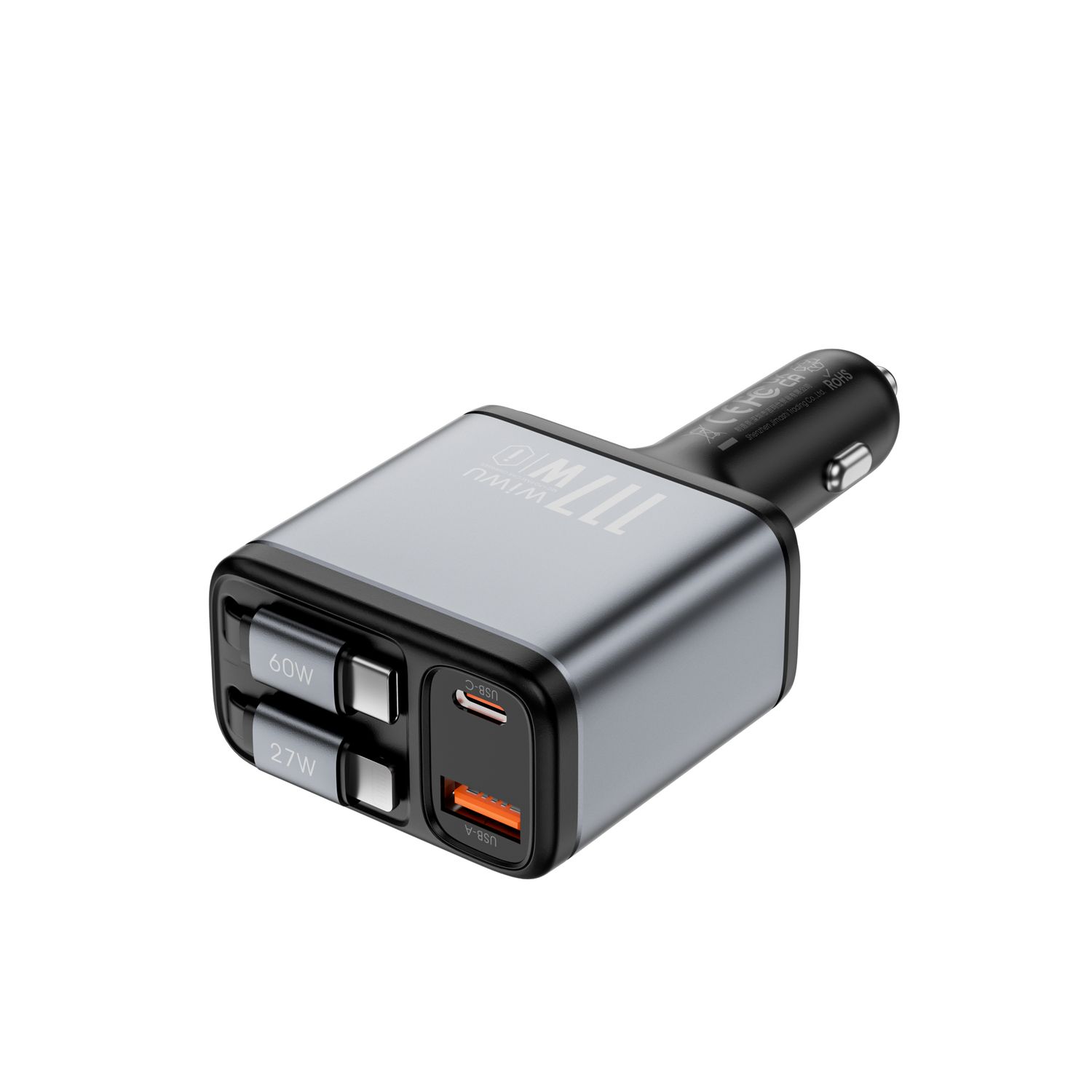 WiWU QC027 Exceed 2C1A1L Fast Car Charger, Tarnish
