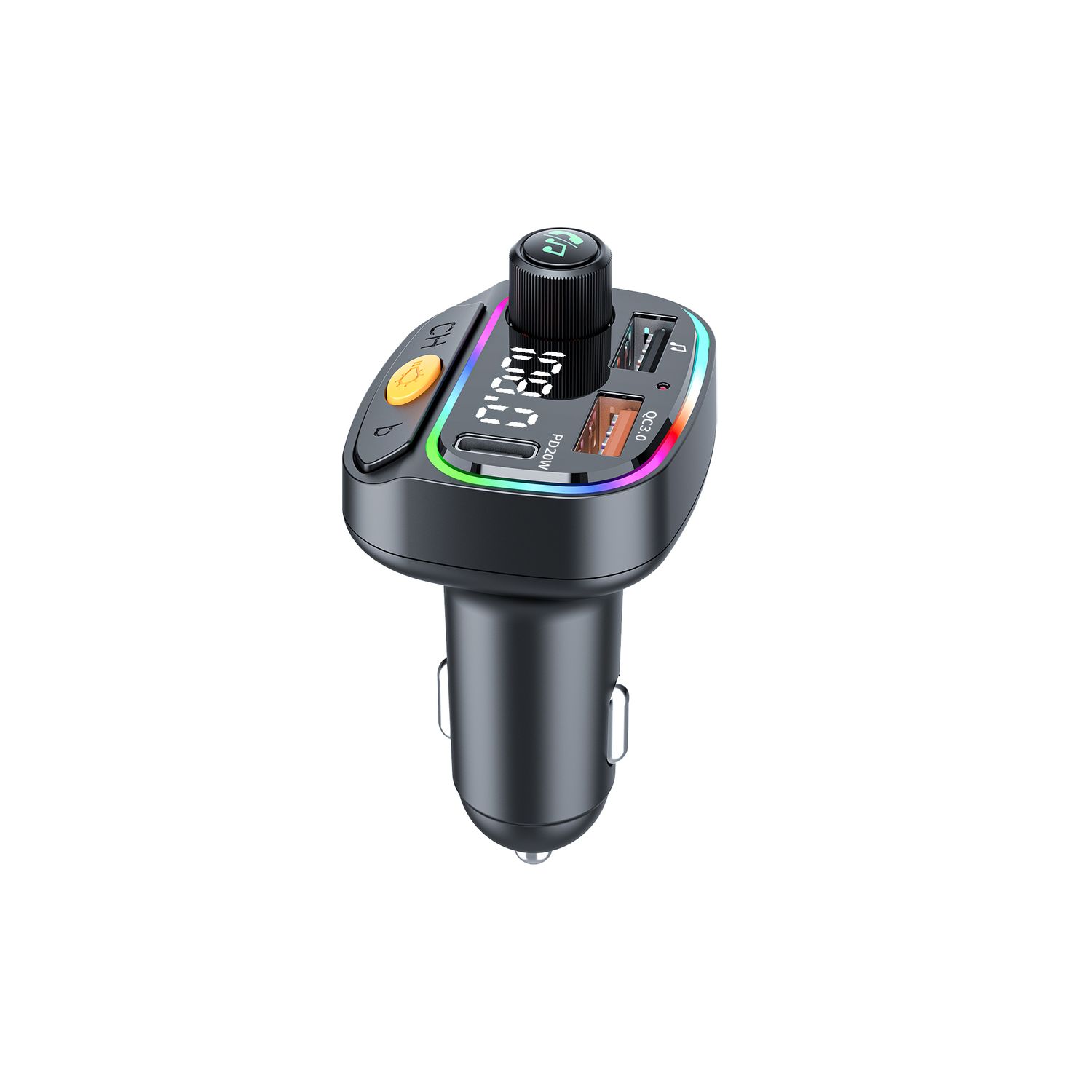 WiWU QC031 MP3 Wireless Car Charger, Black