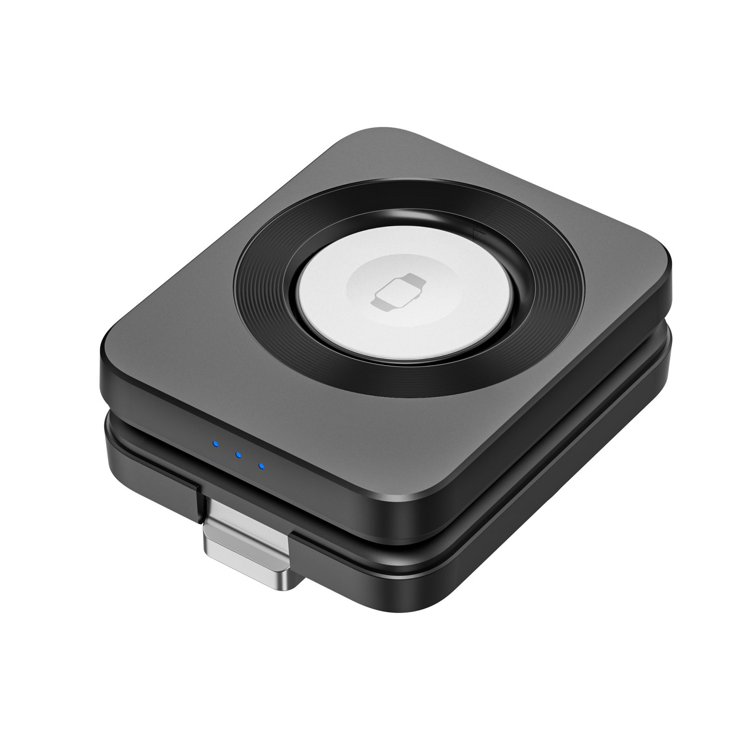WiWU W028 qi2 3 in 1 Foldable Wireless Charger, Black