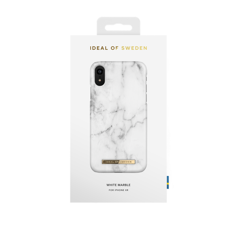 iDeal Of Sweden iPhone XR Fashion Case, White Marble