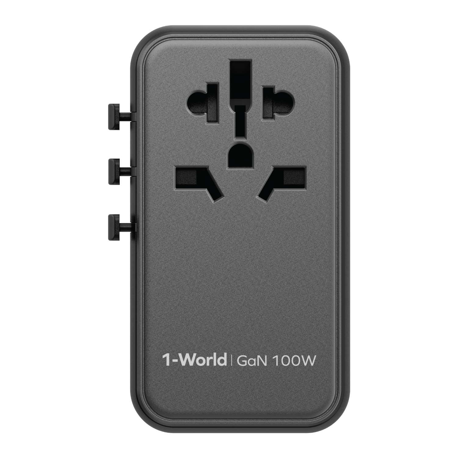 Momax UA10 100W GaN 4-Port + AC Travel Adapter, Black