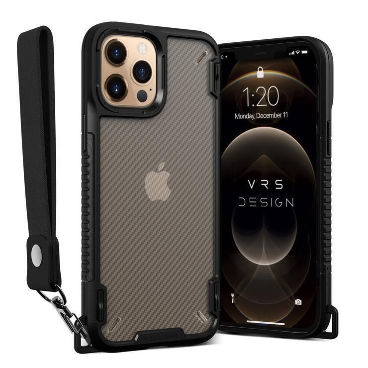 VRS Design iPhone 12 / iPhone 12 Pro Crystal Mixx Pro, Black Carbon